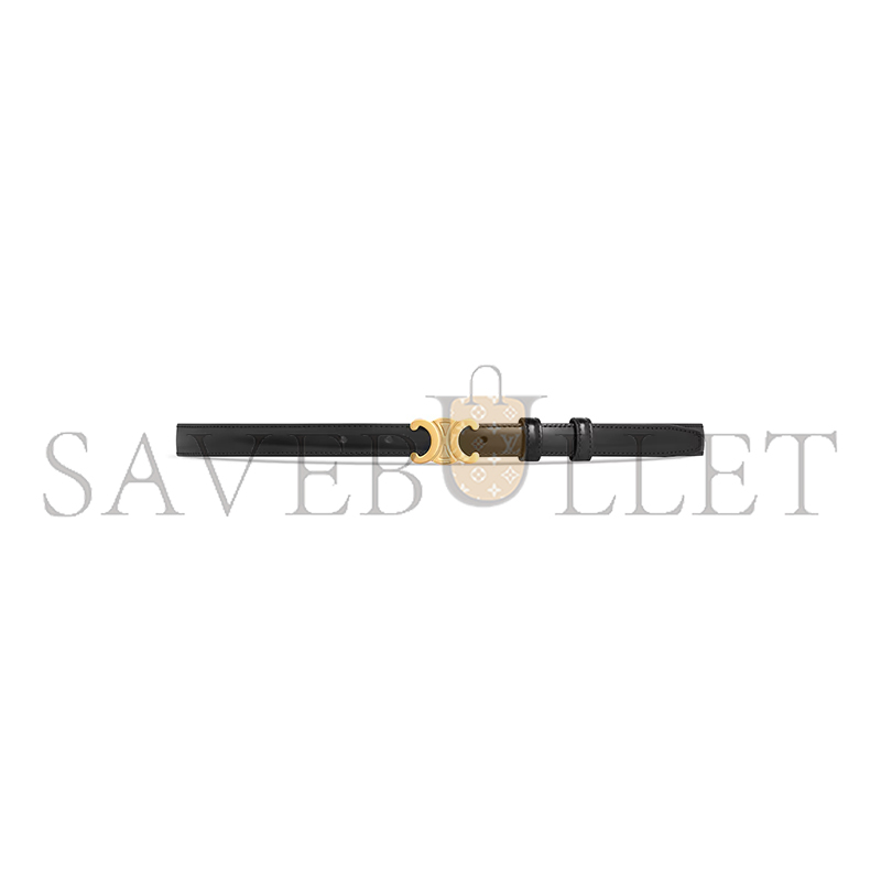 CELINE SMALL 18MM TRIOMPHE BELT IN TAURILLON LEATHER 45AX63A01.38NO